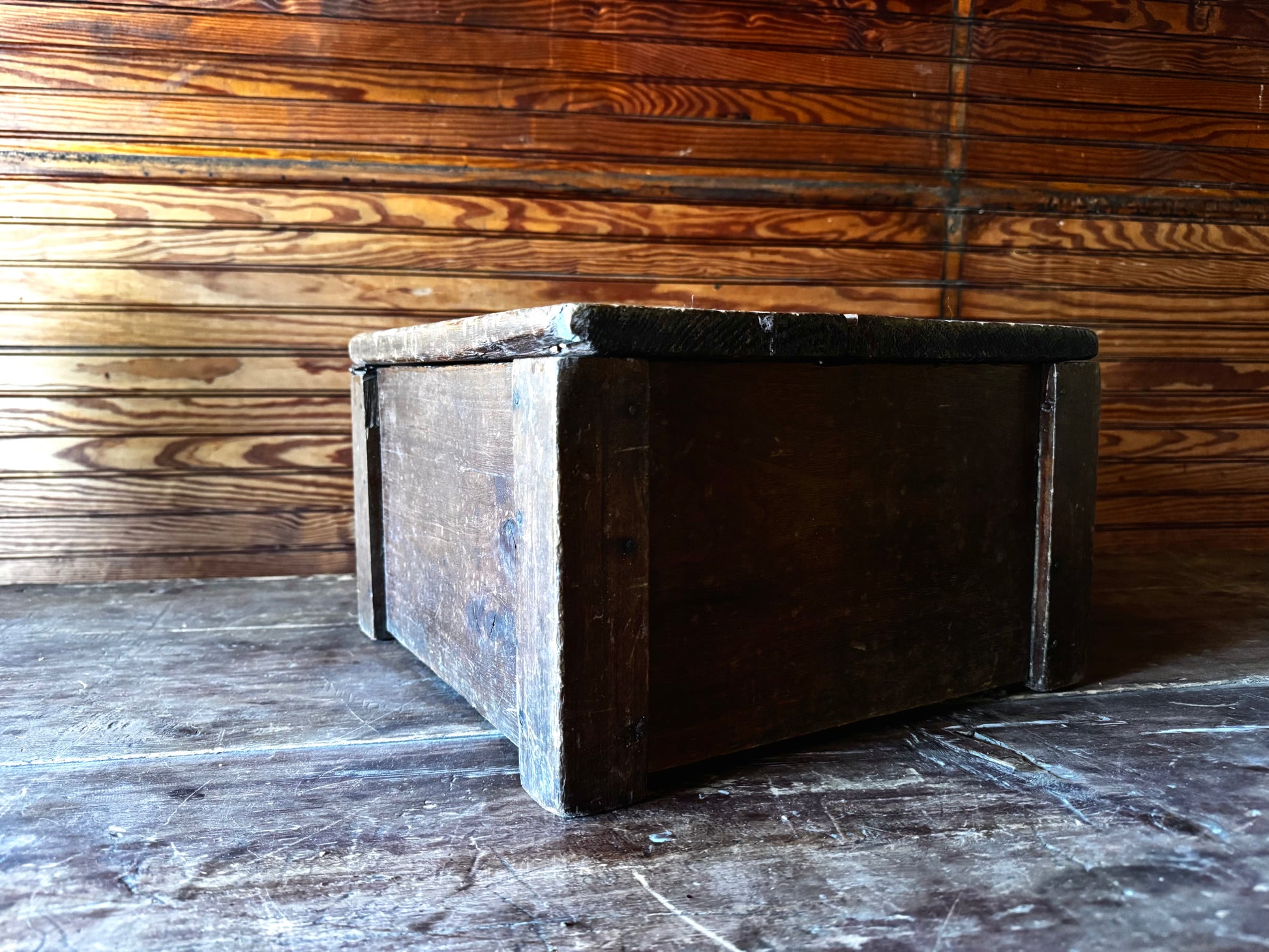 Primitive Solid Wood Storage Box