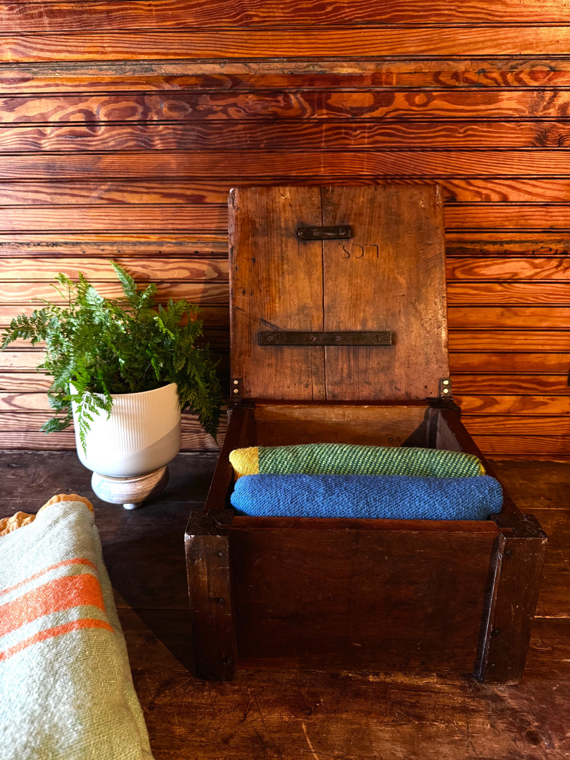 Primitive Solid Wood Storage Box