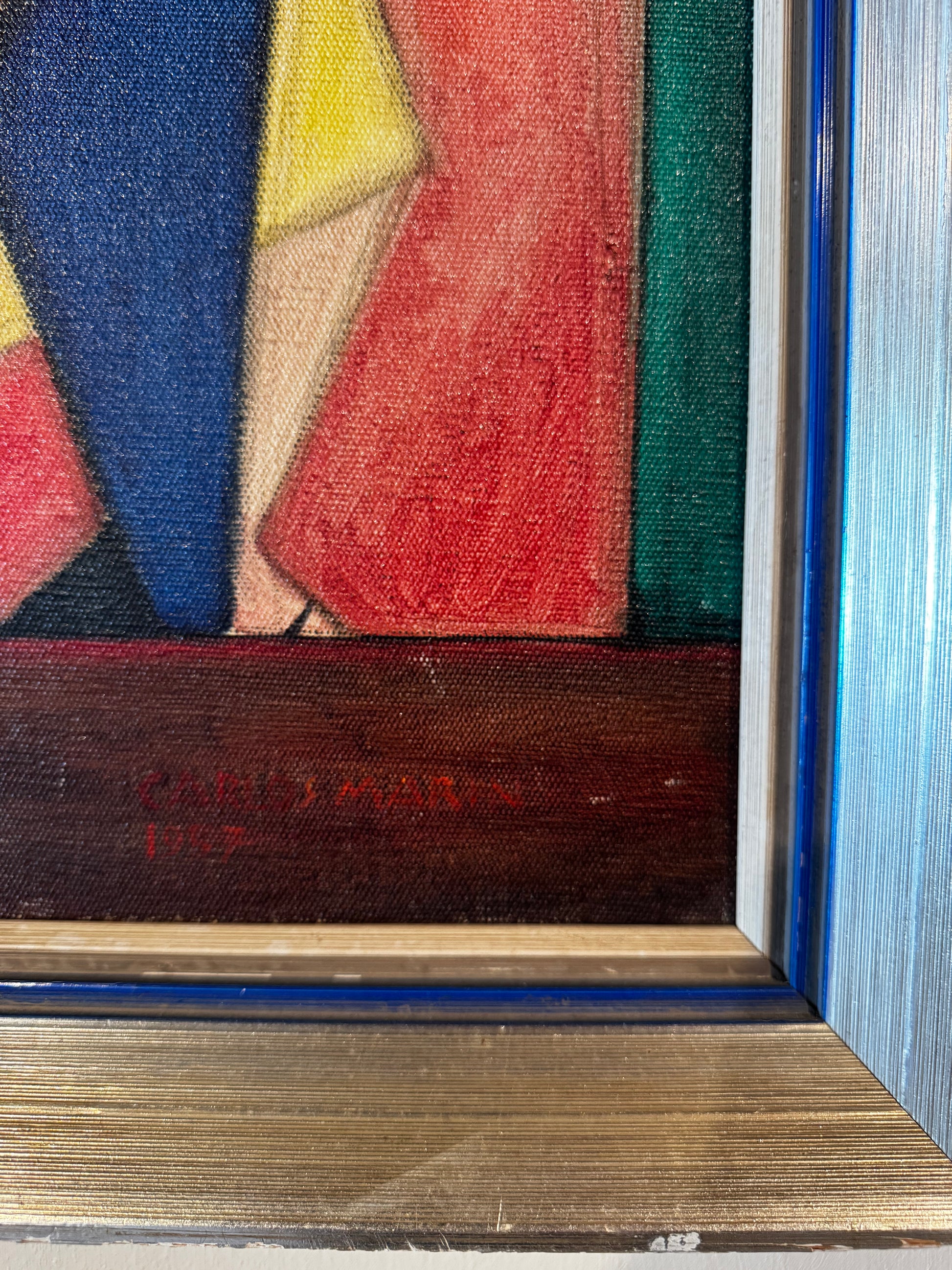 Original signed Carlos Marin oil painting, dated 1957
